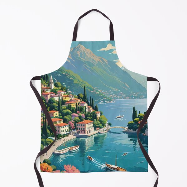 Item preview, 1950s Italian Travel Print | Lake Como Speedboat Poster designed and sold by Esterlane.