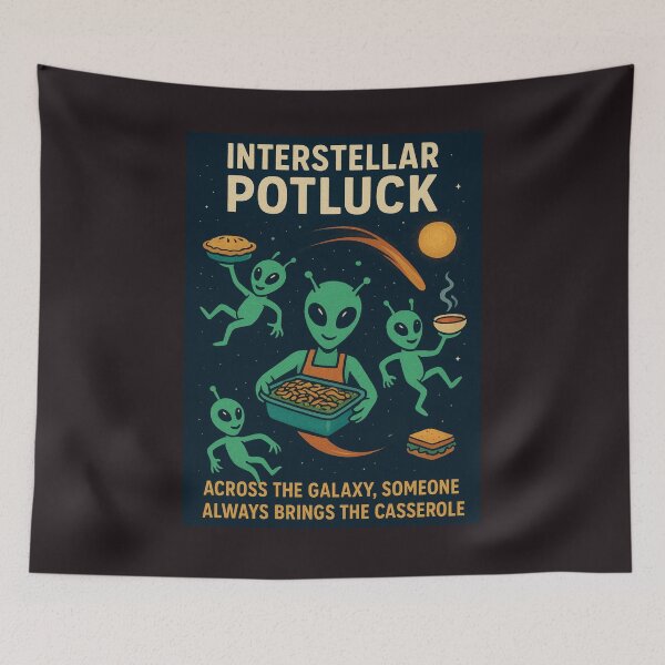 Item preview, Green Bean Casserole Aliens Interstellar Potluck Vintage designed and sold by SunfullyYours.