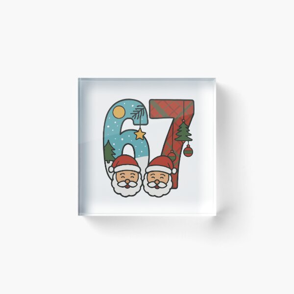 Item preview, Festive “67 Holiday Cheer” – Santa & Viral 6-7 Meme Christmas Graphic Tee, Hoodie & Sticker designed and sold by BrainBubbleArt.