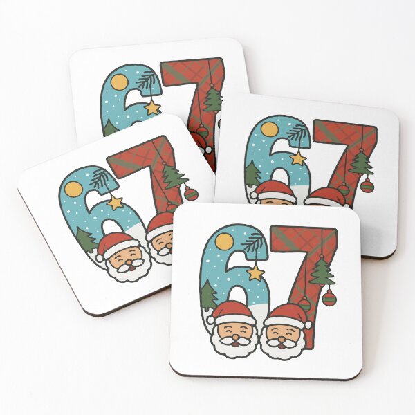 Item preview, Festive “67 Holiday Cheer” – Santa & Viral 6-7 Meme Christmas Graphic Tee, Hoodie & Sticker designed and sold by BrainBubbleArt.
