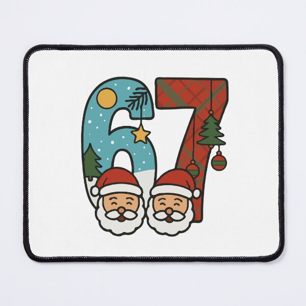 Item preview, Festive “67 Holiday Cheer” – Santa & Viral 6-7 Meme Christmas Graphic Tee, Hoodie & Sticker designed and sold by BrainBubbleArt.