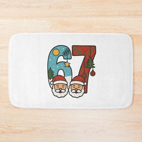 Item preview, Festive “67 Holiday Cheer” – Santa & Viral 6-7 Meme Christmas Graphic Tee, Hoodie & Sticker designed and sold by BrainBubbleArt.