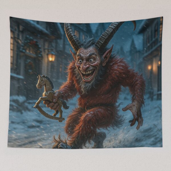Item preview, Krampus having fun in the snow designed and sold by Sartawsky.