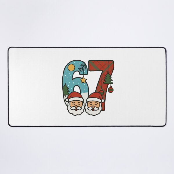 Item preview, Festive “67 Holiday Cheer” – Santa & Viral 6-7 Meme Christmas Graphic Tee, Hoodie & Sticker designed and sold by BrainBubbleArt.