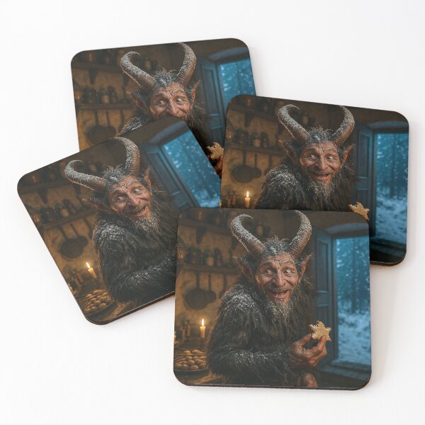 Item preview, Krampus stealing cookies designed and sold by Sartawsky.