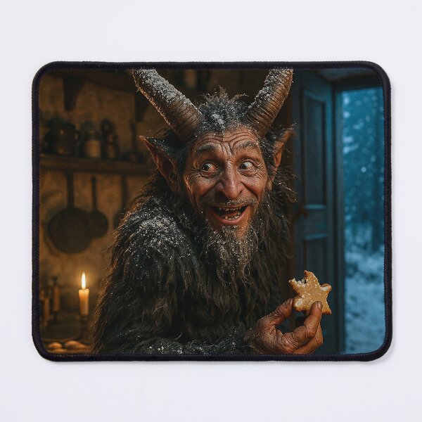 Item preview, Krampus stealing cookies designed and sold by Sartawsky.