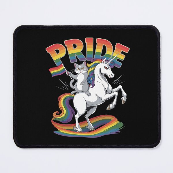 Item preview, LGBT Cat Riding Unicorn Gay Pride Rainbow LGBTQ designed and sold by ClassicAnthony.