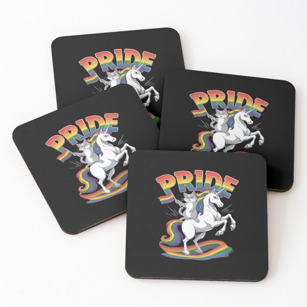 Item preview, LGBT Cat Riding Unicorn Gay Pride Rainbow LGBTQ  designed and sold by ClassicAnthony.