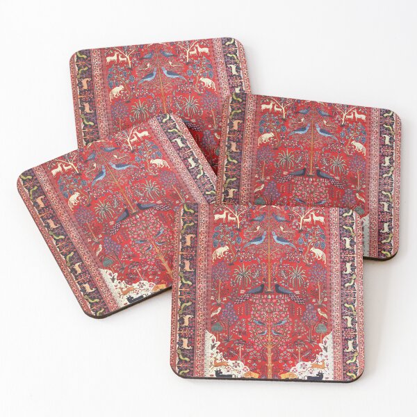 Item preview, Tree of Life Animal Garden Persian Khorassan Rug Print designed and sold by Vicky Brago-Mitchell®.