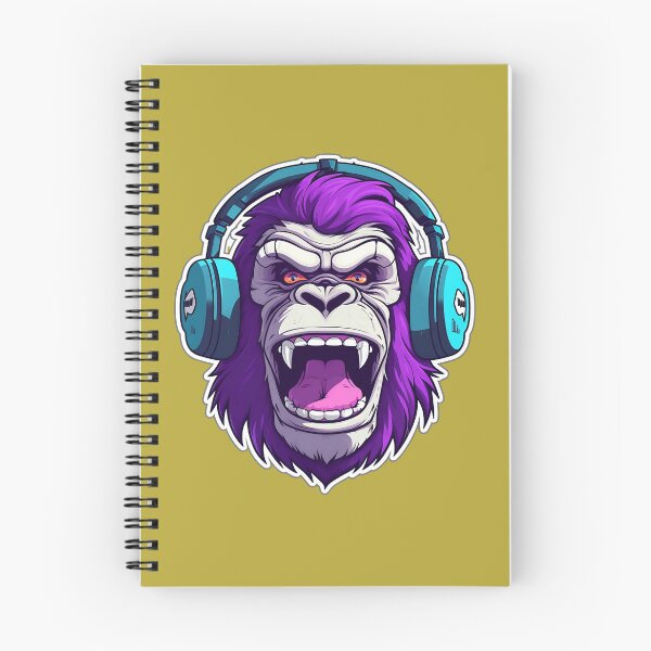 Item preview, FACE OF A MONKEY LISTENING TO HEADPHONES designed and sold by infinitearte.