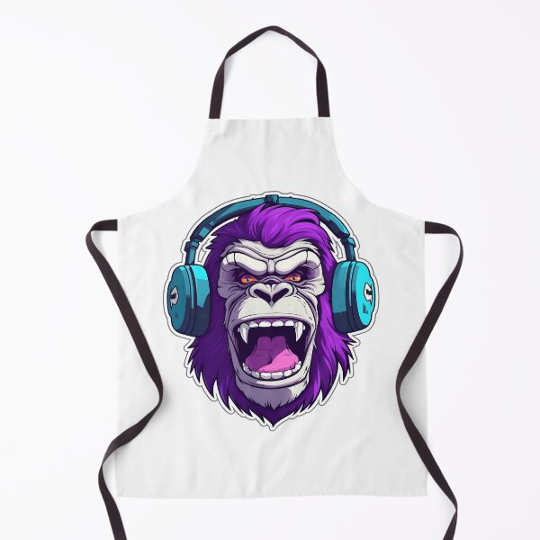 Item preview, FACE OF A MONKEY LISTENING TO HEADPHONES designed and sold by infinitearte.