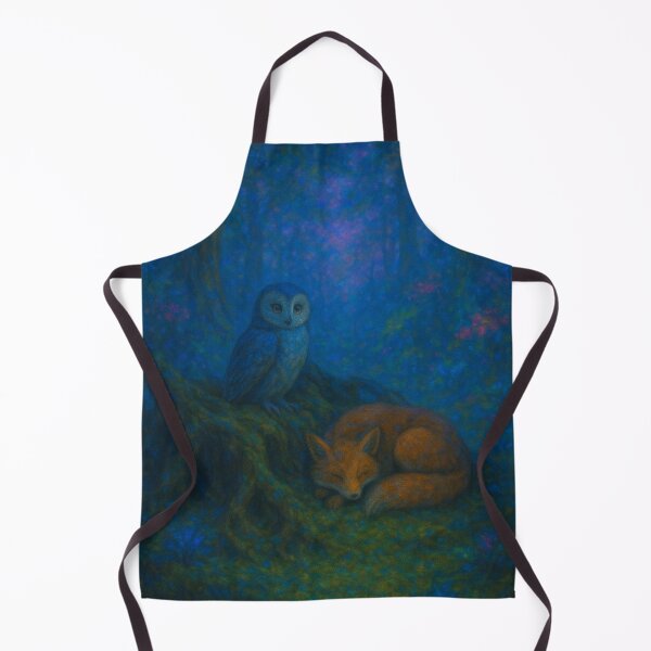 Item preview, Mystical Forest Companions – Fox and Owl Under the Night Sky designed and sold by AnnaDreaming.