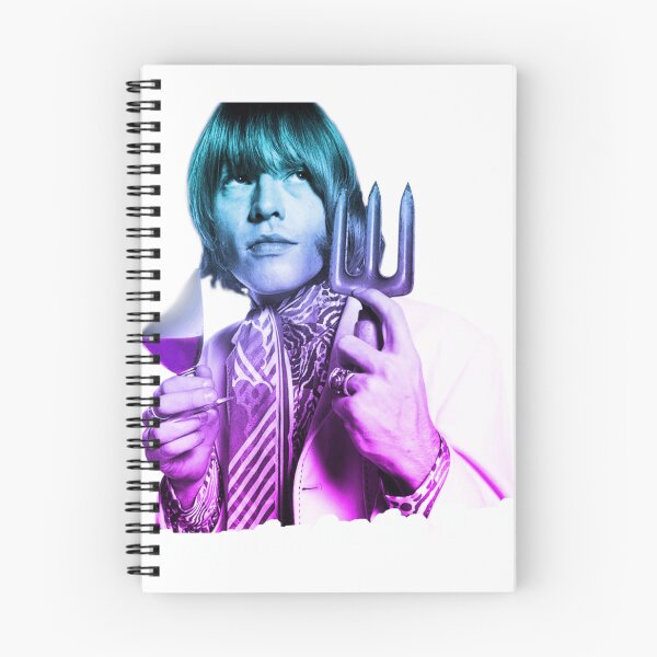 Item preview, Brian Jones Psychedelic Purple–Blue Portrait designed and sold by NoraDRoss.