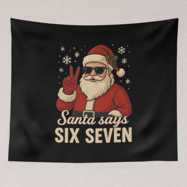 Item preview, Santa Says Six Seven | Funny Cool Santa Meme | Trending 67 Christmas Design for Holiday Gifts designed and sold by BrainBubbleArt.