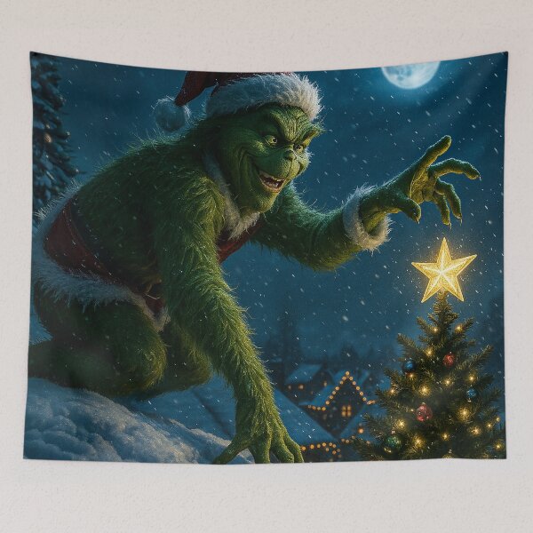 Item preview, The Grinch steals the Christmas star designed and sold by Sartawsky.