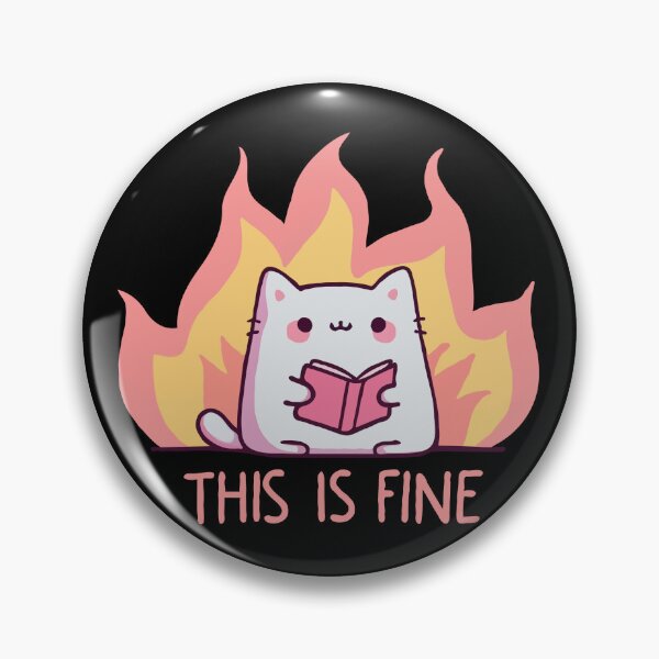 Item preview, Cat Book This Is Fine designed and sold by Gkinoki.