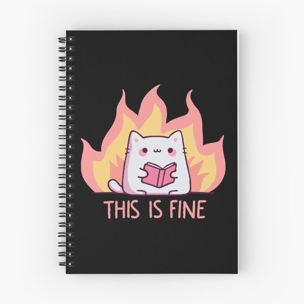 Item preview, Cat Book This Is Fine designed and sold by Gkinoki.