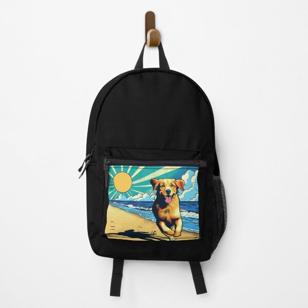 Item preview, cute dog running at the beach designed and sold by Dogandesighn.