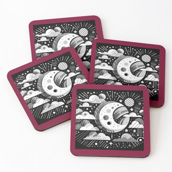Item preview, Cosmic Joy: Vibrant Graphic Moon and Starscape designed and sold by daweave77.