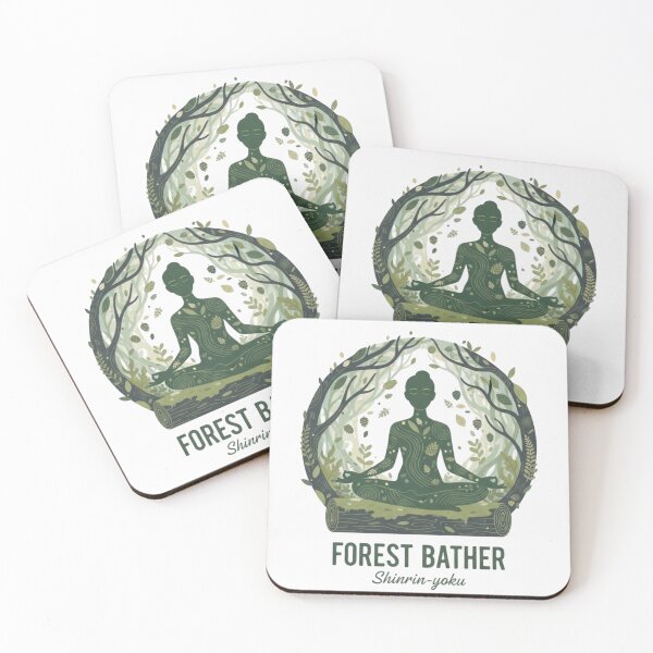 Item preview, Forest Bather Shinrin-yoku Nature Art - Mindful Woodland Design designed and sold by FitEnvy.