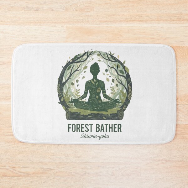 Item preview, Forest Bather Shinrin-yoku Nature Art - Mindful Woodland Design designed and sold by FitEnvy.