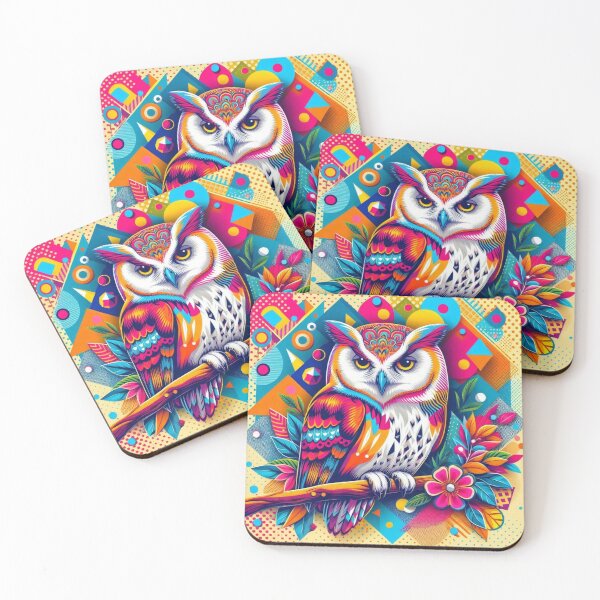 Item preview, pop art style cute owl designed and sold by Dogandesighn.