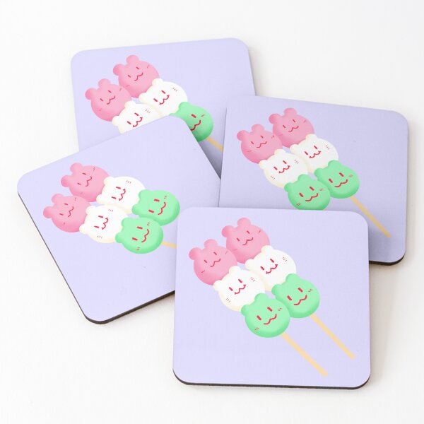 Item preview, Two sticks of cat face hanami dango designed and sold by luvissaya.