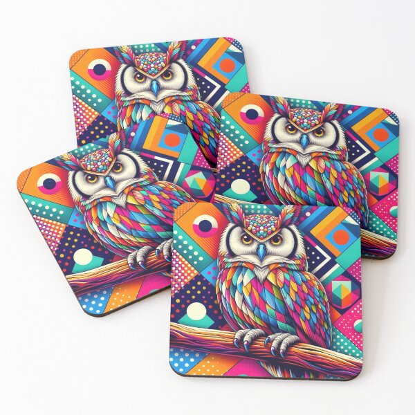 Item preview, pop art style cute owl designed and sold by Dogandesighn.