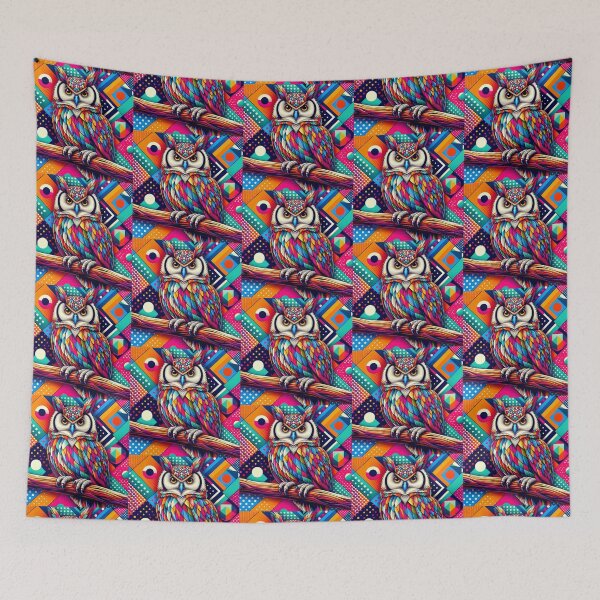 Item preview, pop art style cute owl designed and sold by Dogandesighn.