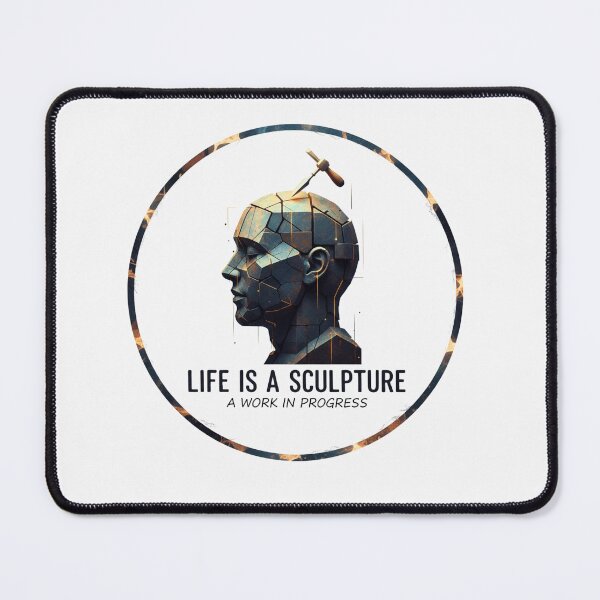 Item preview, Life is a Sculpture Work in Progress - Growth Mindset Inspiration Art designed and sold by FitEnvy.
