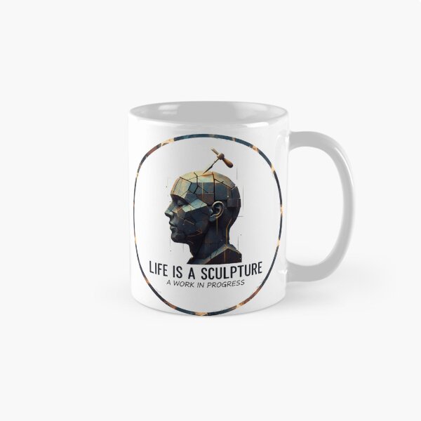 Item preview, Life is a Sculpture Work in Progress - Growth Mindset Inspiration Art designed and sold by FitEnvy.