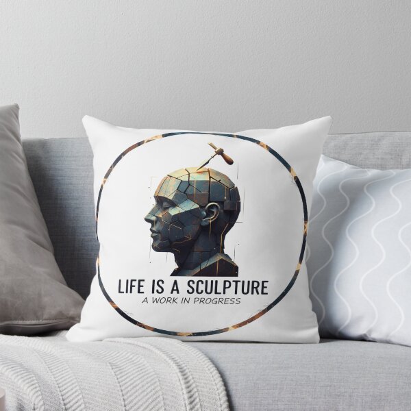 Item preview, Life is a Sculpture Work in Progress - Growth Mindset Inspiration Art designed and sold by FitEnvy.