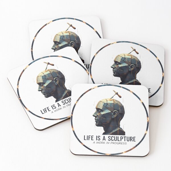 Item preview, Life is a Sculpture Work in Progress - Growth Mindset Inspiration Art designed and sold by FitEnvy.