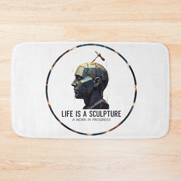 Item preview, Life is a Sculpture Work in Progress - Growth Mindset Inspiration Art designed and sold by FitEnvy.