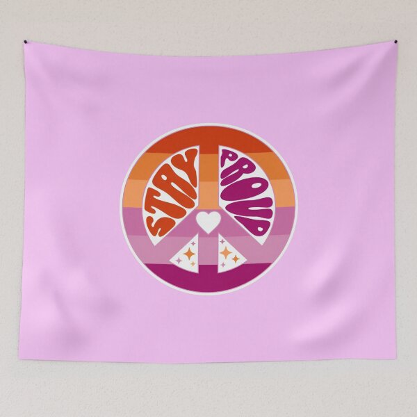 Item preview, Pride Retro Stay Proud Peace Symbol designed and sold by Oniyasha.