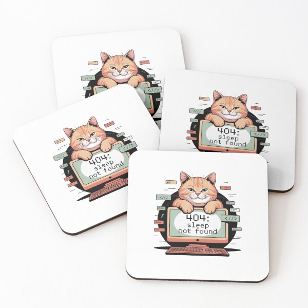 Item preview, 404 Sleep Not Found – Funny Cat Programmer Coding Humor Design designed and sold by ZyricZyric.