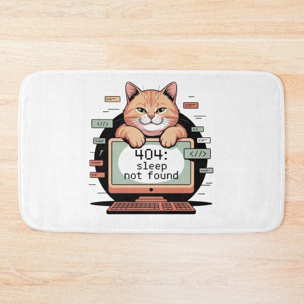 Item preview, 404 Sleep Not Found – Funny Cat Programmer Coding Humor Design designed and sold by ZyricZyric.