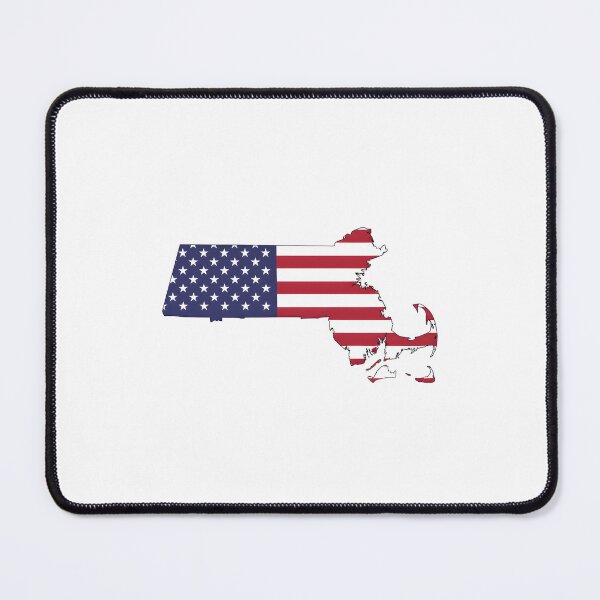 Item preview, Massachusetts USA Flag Silhouette – Stars and Stripes State Outline designed and sold by Paper Drip.