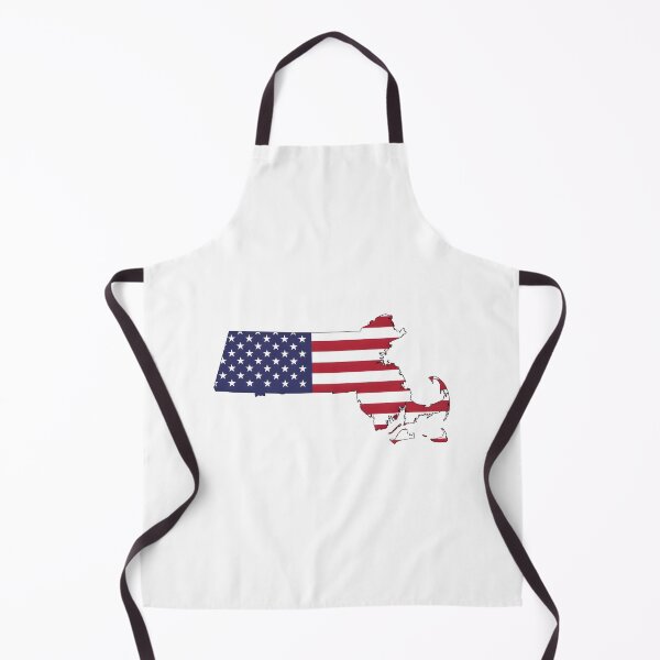 Item preview, Massachusetts USA Flag Silhouette – Stars and Stripes State Outline designed and sold by Paper Drip.