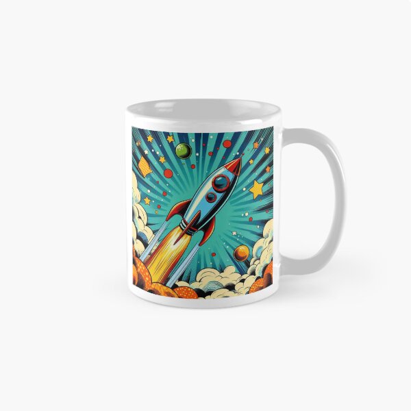 Item preview, pop art style rocket designed and sold by Dogandesighn.