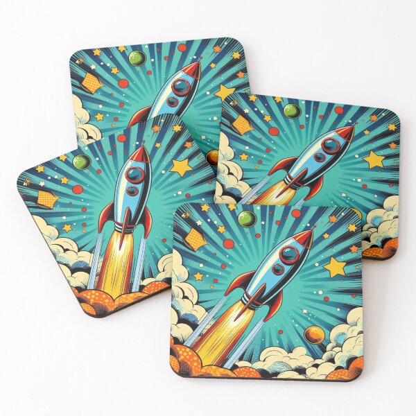 Item preview, pop art style rocket designed and sold by Dogandesighn.