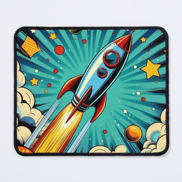 Item preview, pop art style rocket designed and sold by Dogandesighn.