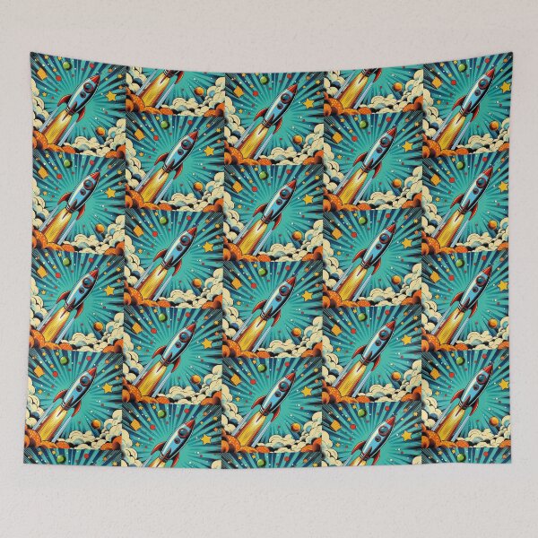 Item preview, pop art style rocket designed and sold by Dogandesighn.