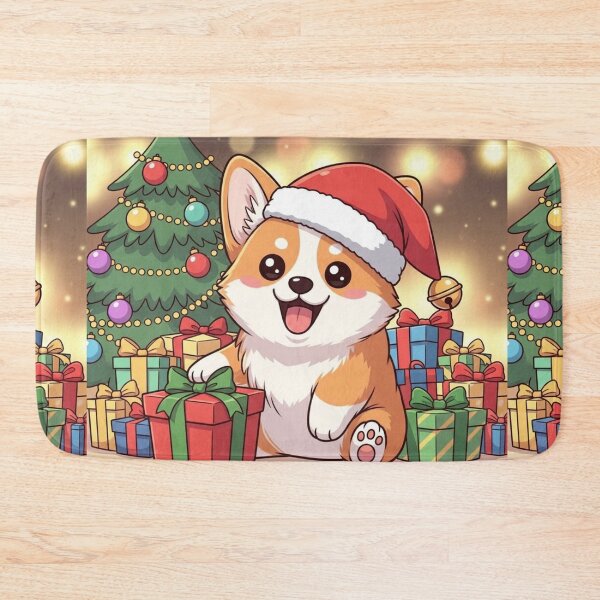 Item preview, Corgi Wearing a Santa Hat 2 designed and sold by PetJoyPrintsCO.