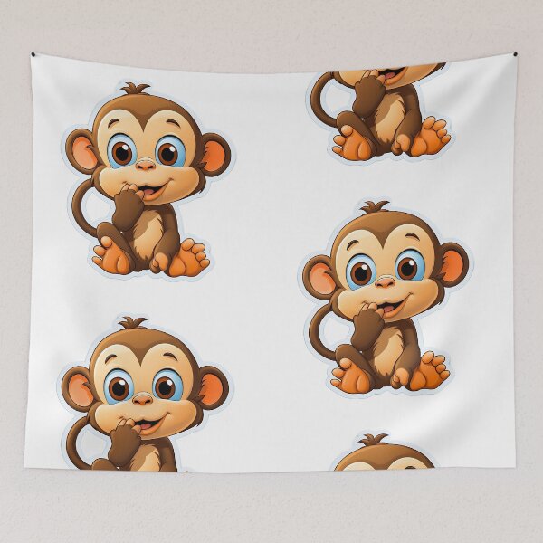 Item preview, A CARTOON BABY MONKEY designed and sold by infinitearte.
