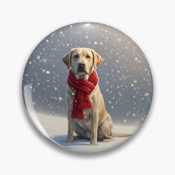 Item preview, Dog with Scarf in the Snow 2 designed and sold by PetJoyPrintsCO.
