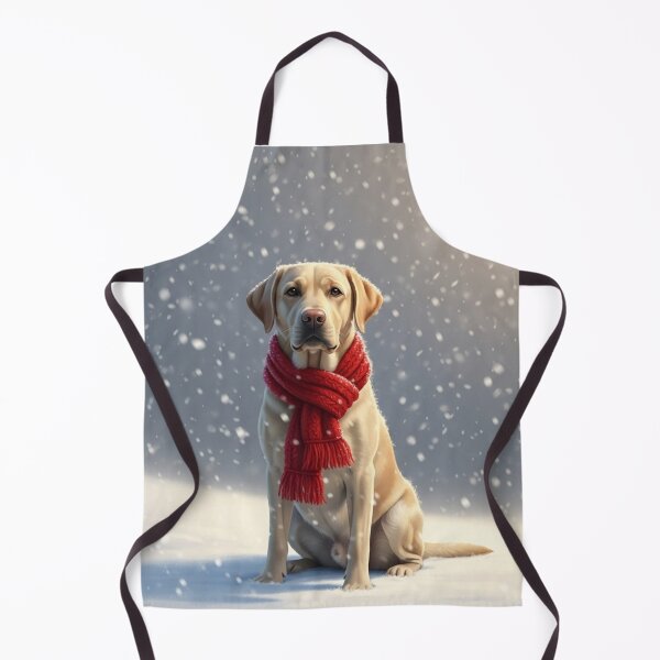 Item preview, Dog with Scarf in the Snow 2 designed and sold by PetJoyPrintsCO.