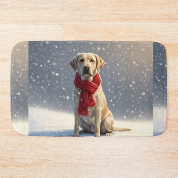 Item preview, Dog with Scarf in the Snow 2 designed and sold by PetJoyPrintsCO.