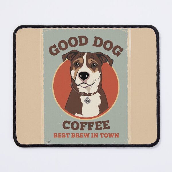Item preview, Retro Good Dog Coffee Poster | Vintage Café Advertising Art designed and sold by AM-little-shop.