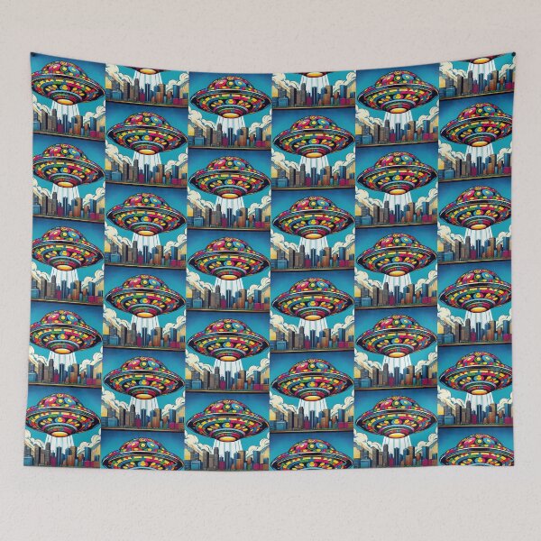 Item preview, colorful ufo designed and sold by Dogandesighn.